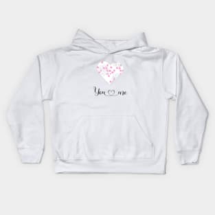 You and me romantic design Kids Hoodie